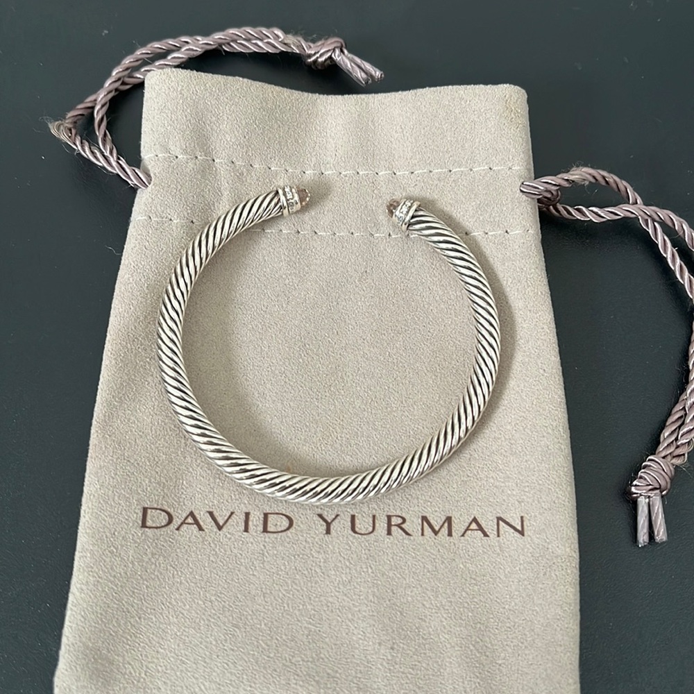 David Yurman Bracelet Morganite & Diamond Cable Bracelet
